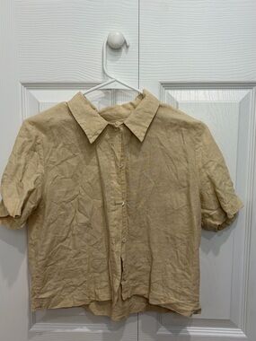 Wilfred Short-Sleeve linen Button-Down Shirt